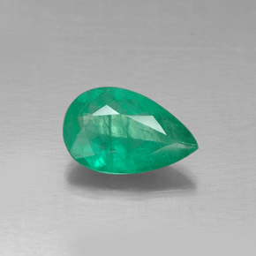 0.65캐럿 천연 그린 에메랄드, 배 모양, 8×5.1 mm, SI-I1