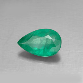 0.65캐럿 천연 그린 에메랄드, 배 모양, 8×5.1 mm, SI-I1