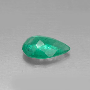 0.65캐럿 천연 그린 에메랄드, 배 모양, 8×5.1 mm, SI-I1