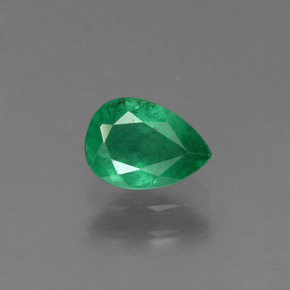 0.65캐럿 천연 그린 에메랄드, 배 모양, 7×5 mm, I1