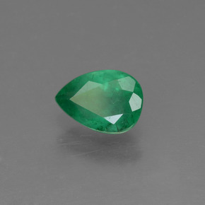 0.65캐럿 천연 그린 에메랄드, 배 모양, 7×5 mm, I1