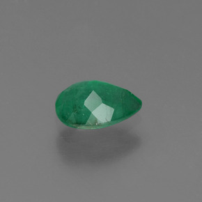 0.65캐럿 천연 그린 에메랄드, 배 모양, 7×5 mm, I1