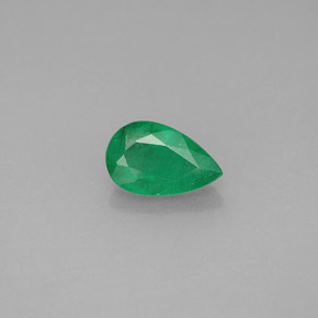 0.74캐럿 천연 그린 에메랄드, 배 모양, 8.1×5 mm, I1