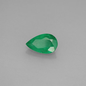 0.74캐럿 천연 그린 에메랄드, 배 모양, 8.1×5 mm, I1