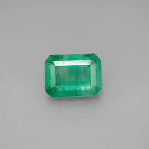 1.53캐럿 천연 그린 에메랄드, 에메랄드 컷, 8.1×6 mm, I1