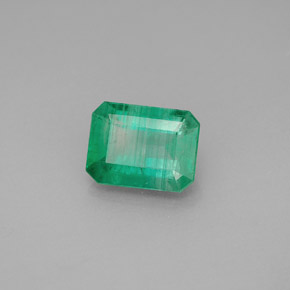 1.53캐럿 천연 그린 에메랄드, 에메랄드 컷, 8.1×6 mm, I1