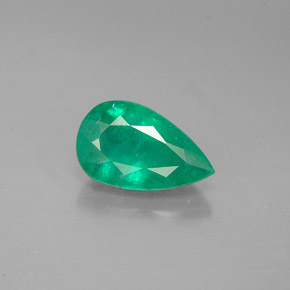 1.49캐럿 천연 그린 에메랄드, 배 모양, 10×6.1 mm, SI-I1