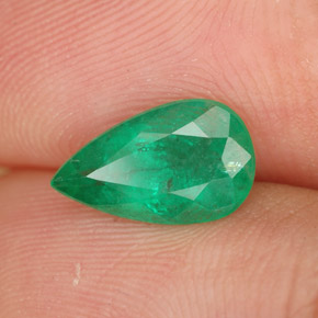 1.27캐럿 천연 그린 에메랄드, 배 모양, 10×6 mm, SI-I1