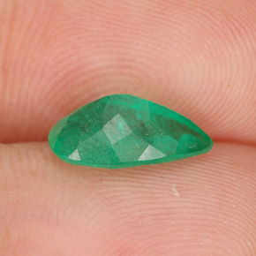 1.27캐럿 천연 그린 에메랄드, 배 모양, 10×6 mm, SI-I1