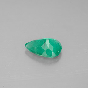 0.91캐럿 천연 그린 에메랄드, 배 모양, 8.1×6.1 mm, SI-I1