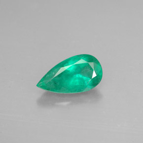 0.94캐럿 천연 그린 에메랄드, 배 모양, 9.1×5 mm, SI-I1