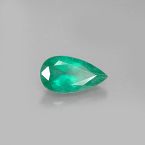 0.94캐럿 천연 그린 에메랄드, 배 모양, 9.1×5 mm, SI-I1