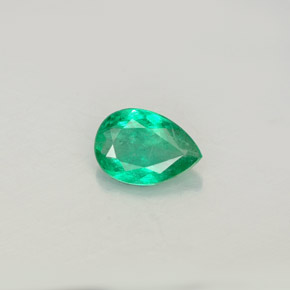 0.44캐럿 천연 그린 에메랄드, 배 모양, 6.6×4.5 mm, SI-I1