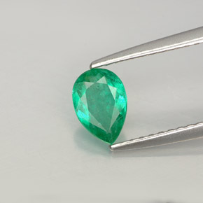 0.44캐럿 천연 그린 에메랄드, 배 모양, 6.6×4.5 mm, SI-I1