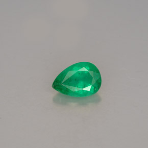 0.49캐럿 천연 그린 에메랄드, 배 모양, 6.5×4.6 mm, SI-I1