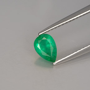 0.49캐럿 천연 그린 에메랄드, 배 모양, 6.5×4.6 mm, SI-I1
