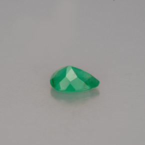 0.49캐럿 천연 그린 에메랄드, 배 모양, 6.5×4.6 mm, SI-I1