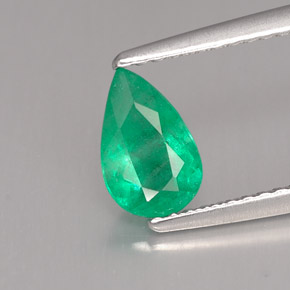 0.69캐럿 천연 그린 에메랄드, 배 모양, 7.8×5 mm, SI-I1