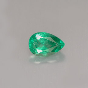 0.43캐럿 천연 그린 에메랄드, 배 모양, 6.1×4.1 mm, SI-I1