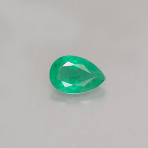 0.37캐럿 천연 그린 에메랄드, 배 모양, 6×4.1 mm, SI-I1
