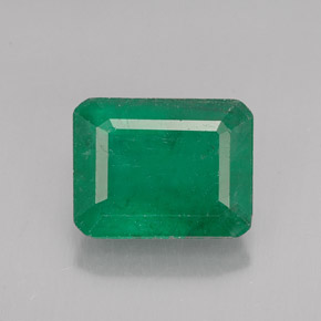 2.98캐럿 천연 그린 에메랄드, 에메랄드 컷, 9.8×7.7 mm, SI-I1