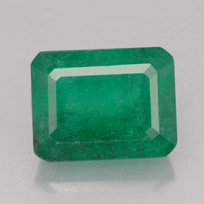 4.52캐럿 천연 그린 에메랄드, 에메랄드 컷, 11×8.5 mm, SI-I1