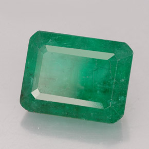 4.52캐럿 천연 그린 에메랄드, 에메랄드 컷, 11×8.5 mm, SI-I1