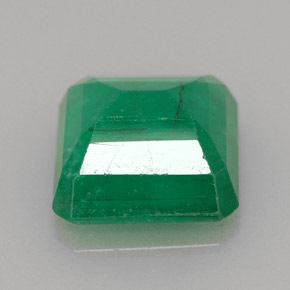 4.15캐럿 천연 그린 에메랄드, 에메랄드 컷, 10.6×9.7 mm, SI-I1