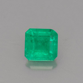 0.88캐럿 천연 그린 에메랄드, 에메랄드 컷, 5.8×5.7 mm, SI-I1