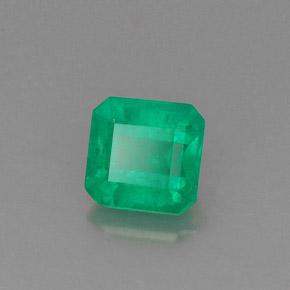 0.88캐럿 천연 그린 에메랄드, 에메랄드 컷, 5.8×5.7 mm, SI-I1
