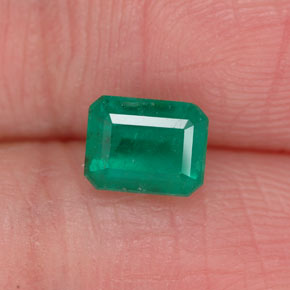 0.79캐럿 천연 그린 에메랄드, 에메랄드 컷, 5.7×4.5 mm, I1