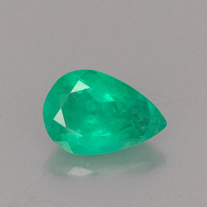 0.61캐럿 천연 그린 에메랄드, 배 모양, 7.3×5 mm, SI