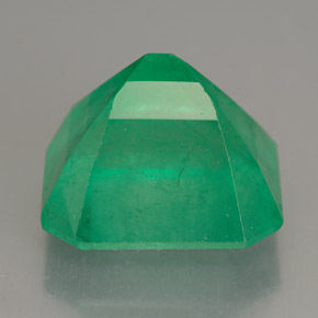 14.03캐럿 천연 그린 에메랄드, 에메랄드 컷, 14.5×14.3 mm, SI