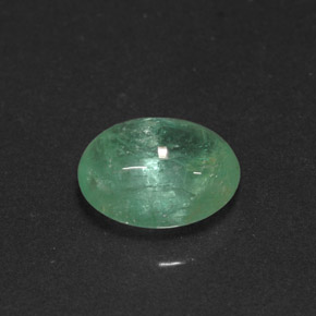 1.73캐럿 천연 그린 에메랄드, 타원형 컷, 8.4×6.7 mm, 투명한