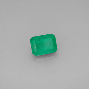 0.71캐럿 천연 그린 에메랄드, 에메랄드 컷, 6.2×4.6 mm, SI-I1