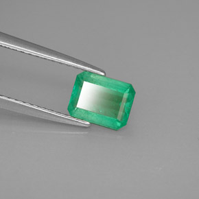 0.72캐럿 천연 그린 에메랄드, 에메랄드 컷, 6.6×5.1 mm, SI-I1