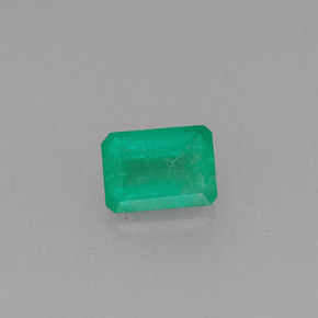 0.37캐럿 천연 그린 에메랄드, 에메랄드 컷, 5.1×3.7 mm, SI-I1