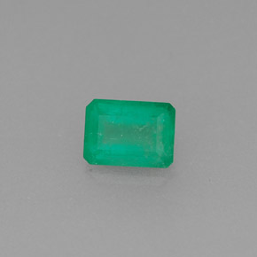 0.37캐럿 천연 그린 에메랄드, 에메랄드 컷, 5.1×3.7 mm, SI-I1