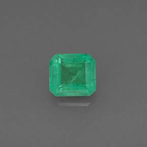 0.57캐럿 천연 그린 에메랄드, 에메랄드 컷, 5.3×4.8 mm, SI-I1