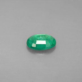 0.95캐럿 천연 그린 에메랄드, 타원형 컷, 8.1×6.1 mm, SI-I1