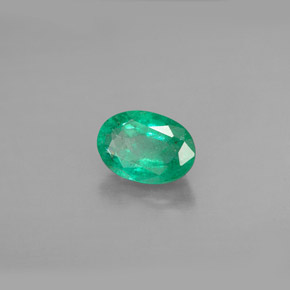 1.00캐럿 천연 그린 에메랄드, 타원형 컷, 7.6×5.3 mm, SI-I1