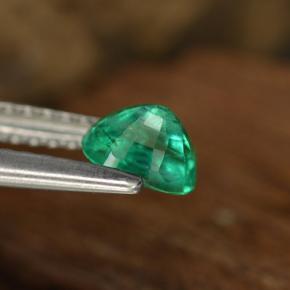 0.48캐럿 천연 Cool Green  에메랄드, 타원형 컷, 5.4×4.2 mm, SI-I1