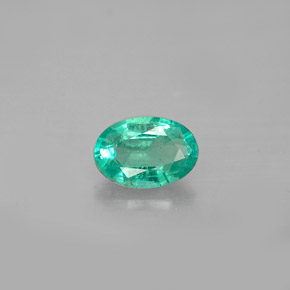 0.43캐럿 천연 그린 에메랄드, 타원형 컷, 6.1×4.2 mm, SI-I1