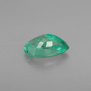 0.86캐럿 천연 그린 에메랄드, 배 모양, 8.9×5.3 mm, VS-SI