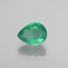 0.79캐럿 천연 그린 에메랄드, 배 모양, 7.2×5.4 mm, VS-SI