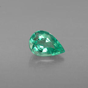 0.40캐럿 천연 그린 에메랄드, 배 모양, 6×4.2 mm, VS-SI