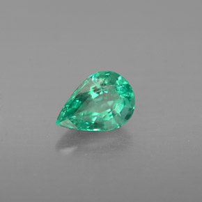 0.40캐럿 천연 그린 에메랄드, 배 모양, 6×4.2 mm, VS-SI
