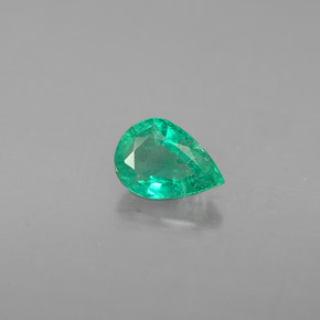 0.41캐럿 천연 그린 에메랄드, 배 모양, 5.9×4.2 mm, VS-SI