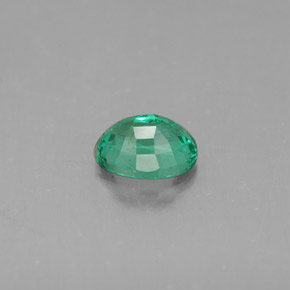 0.51캐럿 천연 그린 에메랄드, 타원형 컷, 5.7×4.5 mm, VS-SI