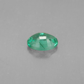 0.49캐럿 천연 그린 에메랄드, 타원형 컷, 6×4.2 mm, SI